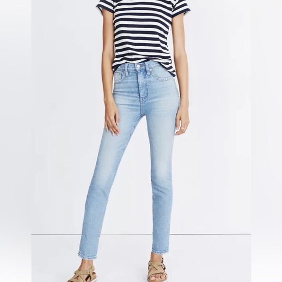 Madewell  Rivet & Thread 11" High-Rise Skinny Jeans in Gordon Wash Sz 27 AK802 - Picture 1 of 9